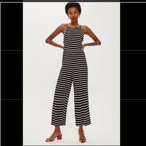 Topshop striped jumpsuit
